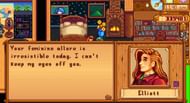 Elliot being an old school romantic in Stardew Valley (Image via u/MilkyPinkCream on Reddit)